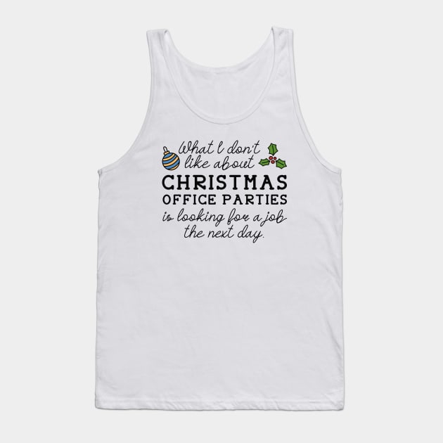 Christmas Office Parties Tank Top by LuckyFoxDesigns